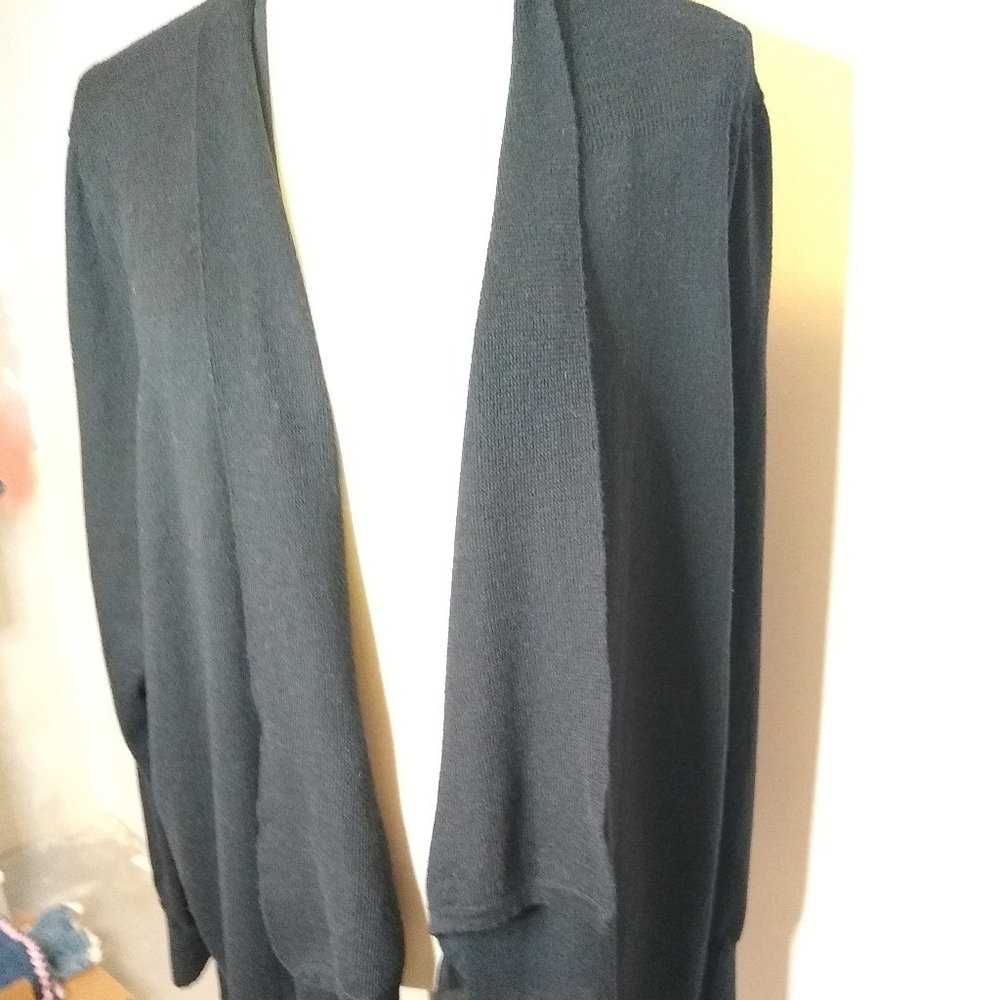 Lane Bryant Black Open Front Cardigan, Sz. 22/24